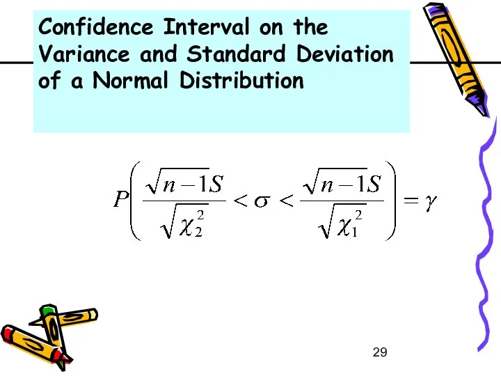 Confidence Interval on the Variance and Standard Deviation of a Normal Distribution