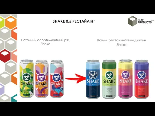 Поточний асортиментний ряд Shake Новий, рестайлінговий дизайн Shake SHAKE 0,5 РЕСТАЙЛІНГ