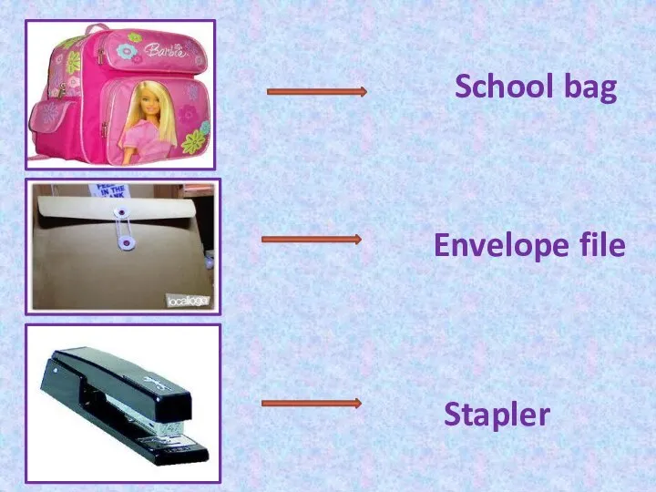 Envelope file School bag Stapler