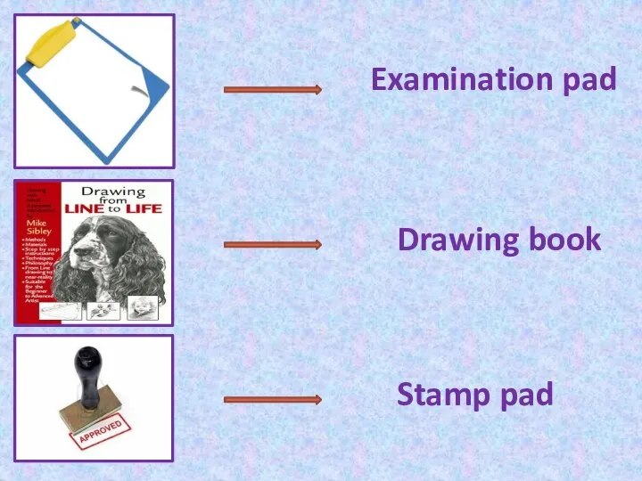 Stamp pad Examination pad Drawing book