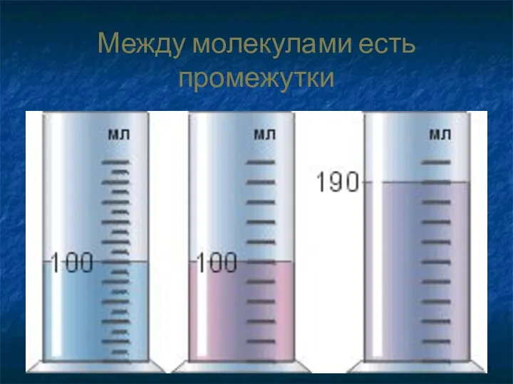 Между молекулами есть промежутки