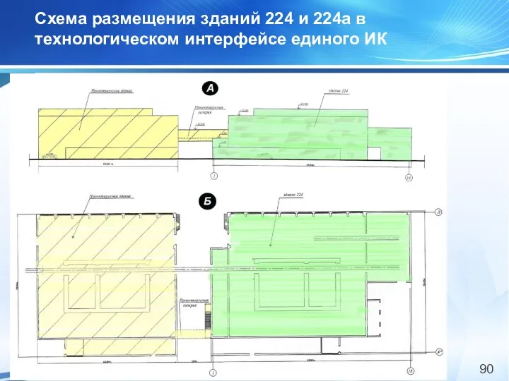 Схема размещения зданий 224 и 224а в технологическом интерфейсе единого ИК