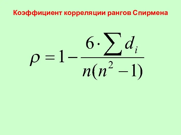 Коэффициент корреляции рангов Спирмена