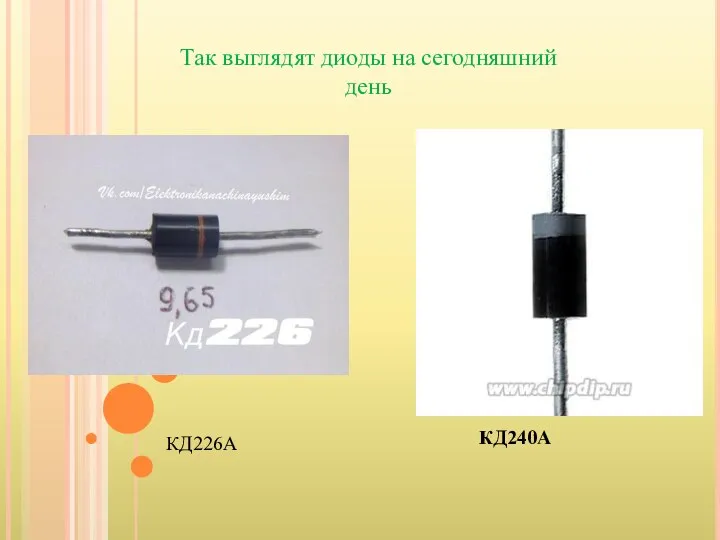 КД240А КД226А Так выглядят диоды на сегодняшний день