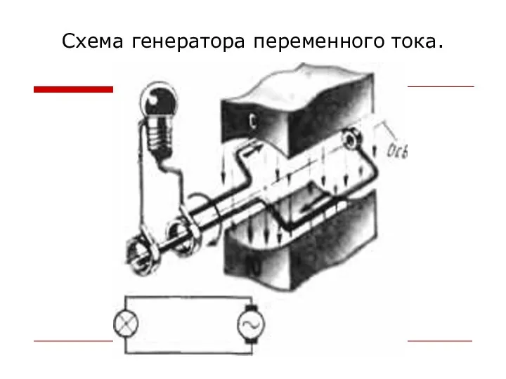 Схема генератора переменного тока.