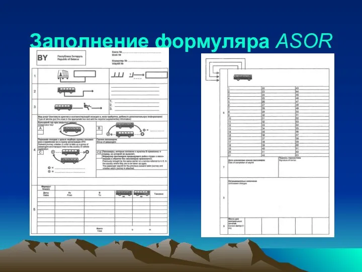 Заполнение формуляра ASOR