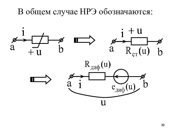 В общем случае НРЭ обозначаются: