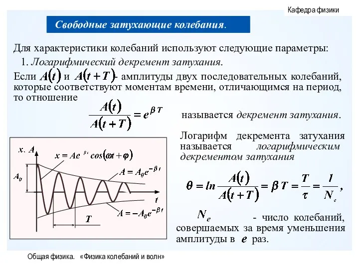 Общая физика. «Физика колебаний и волн»