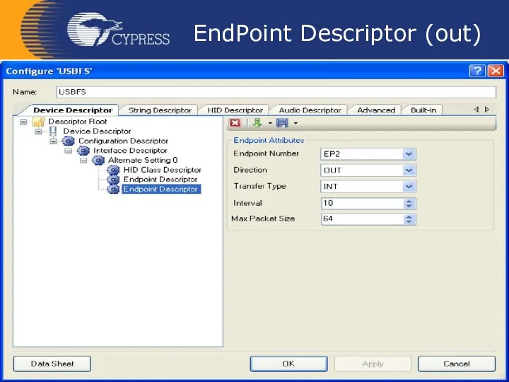 EndPoint Descriptor (out)