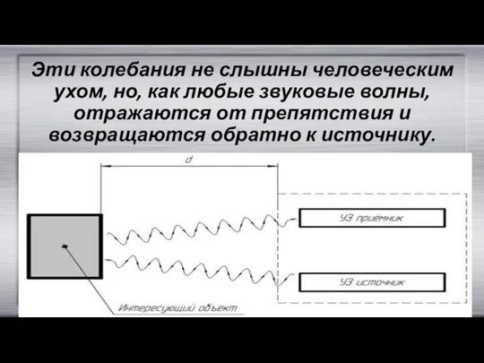 Эти колебания не слышны человеческим ухом, но, как любые звуковые волны,