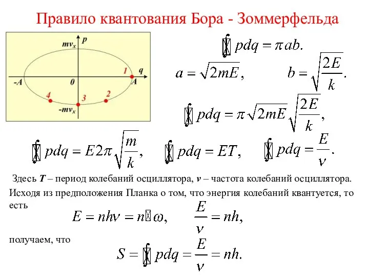 Исходя из предположения Планка о том, что энергия колебаний квантуется, то