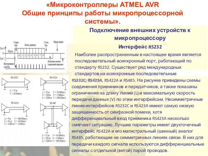 «Микроконтроллеры ATMEL AVR Общие принципы работы микропроцессорной системы». Подключение внешних устройств