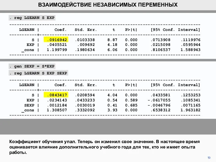 19 Коэффициент обучения упал. Теперь он изменил свое значение. В настоящее