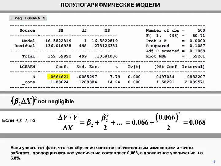 Если учесть тот факт, что год обучения является значительным изменением и