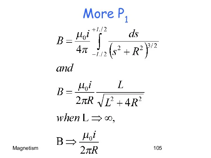 Magnetism More P1