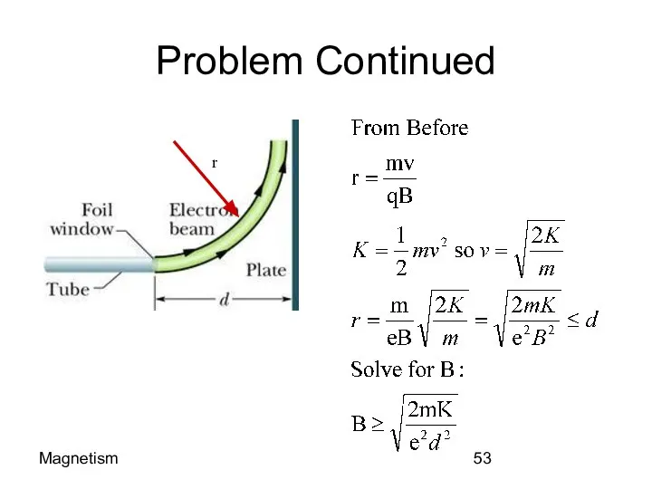 Magnetism Problem Continued