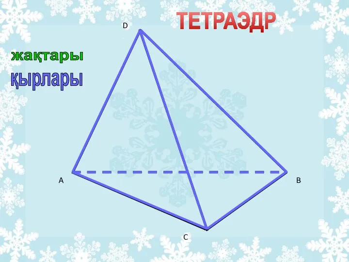 A B C D ТЕТРАЭДР жақтары қырлары