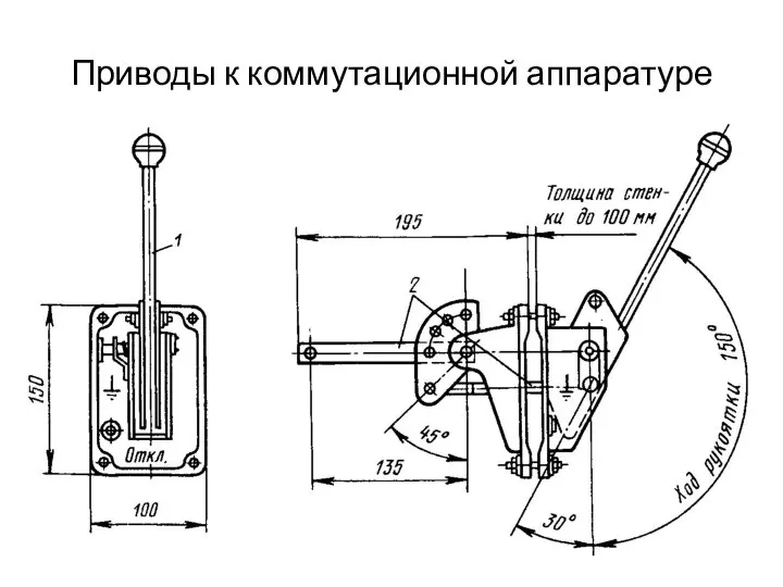 Приводы к коммутационной аппаратуре