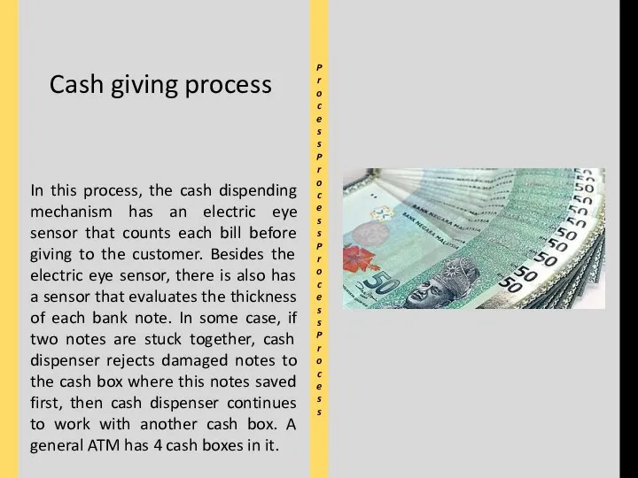 Cash giving process Process Process Process Process In this process, the