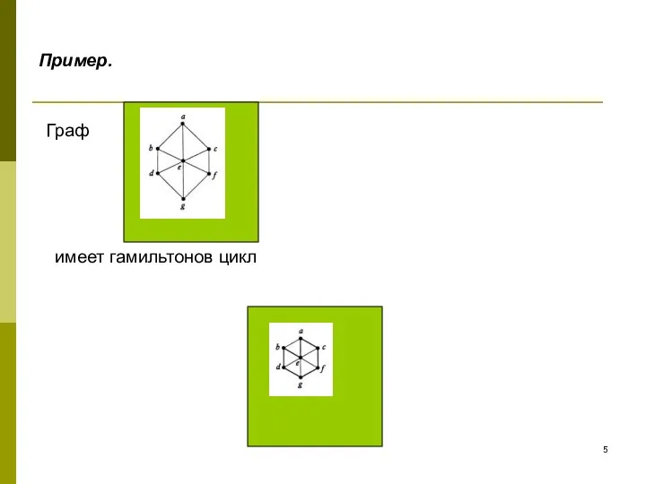 Пример. Граф имеет гамильтонов цикл