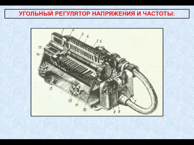 УГОЛЬНЫЙ РЕГУЛЯТОР НАПРЯЖЕНИЯ И ЧАСТОТЫ: