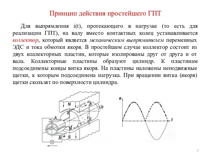 Для выпрямления i(t), протекающего в нагрузке (то есть для реализации ГПТ),