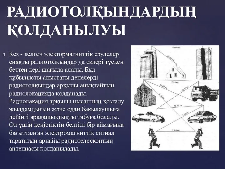 Кез - келген электормагниттік сәулелер сияқты радиотолқындар да өздері түскен беттен