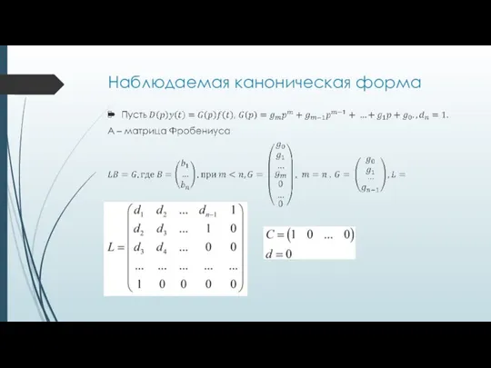 Наблюдаемая каноническая форма