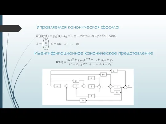 Управляемая каноническая форма Идентификационное каноническое представление