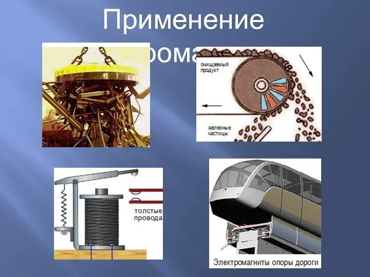 Применение электромагнитов.