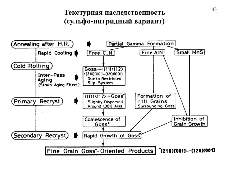 Текстурная наследственность (сульфо-нитридный вариант)