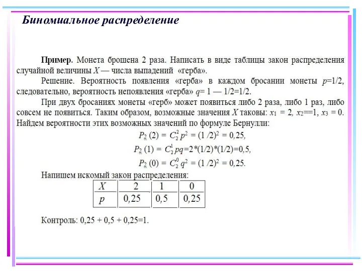 Биномиальное распределение