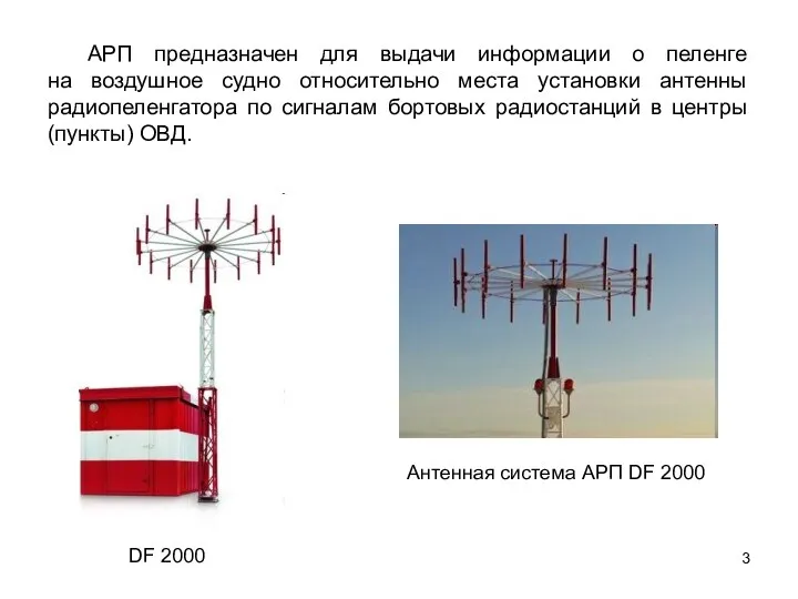 АРП предназначен для выдачи информации о пеленге на воздушное судно относительно