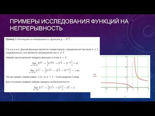 ПРИМЕРЫ ИССЛЕДОВАНИЯ ФУНКЦИЙ НА НЕПРЕРЫВНОСТЬ