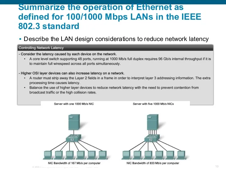 Summarize the operation of Ethernet as defined for 100/1000 Mbps LANs
