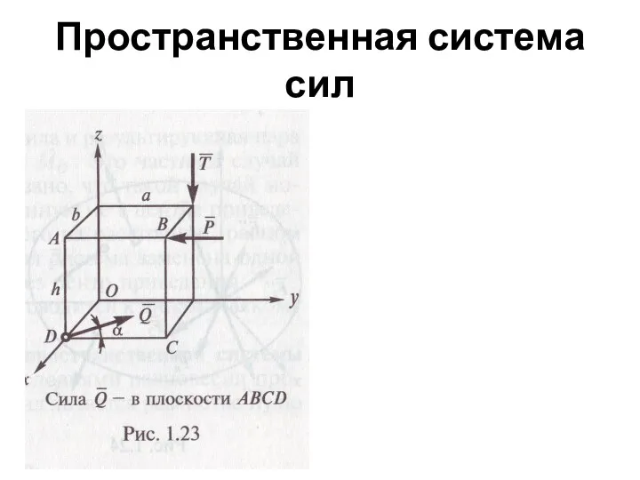 Пространственная система сил