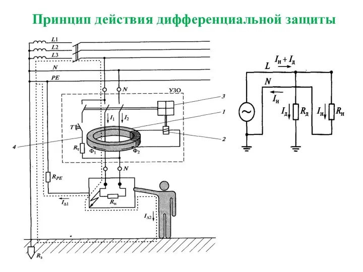 Принцип действия дифференциальной защиты