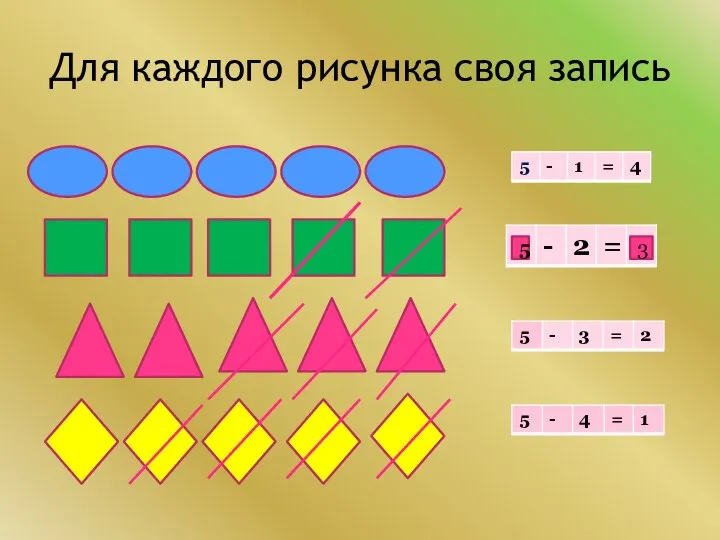 Для каждого рисунка своя запись 5 3