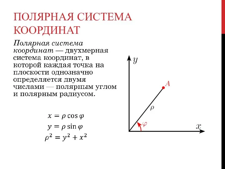 ПОЛЯРНАЯ СИСТЕМА КООРДИНАТ