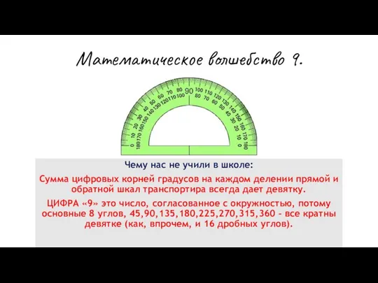 Математическое волшебство 9. Чему нас не учили в школе: Сумма цифровых