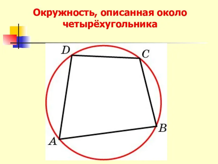 Окружность, описанная около четырёхугольника