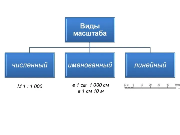 М 1 : 1 000 в 1 см 1 000 см в 1 см 10 м