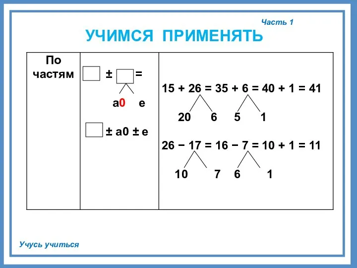 № 3 (У), стр. 3. Часть 1 Учусь учиться УЧИМСЯ ПРИМЕНЯТЬ