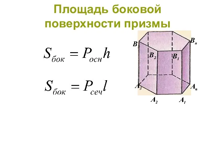 Площадь боковой поверхности призмы