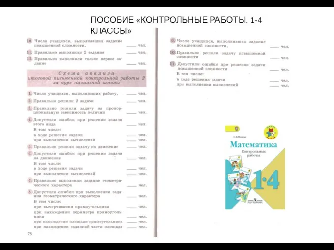 ПОСОБИЕ «КОНТРОЛЬНЫЕ РАБОТЫ. 1-4 КЛАССЫ»