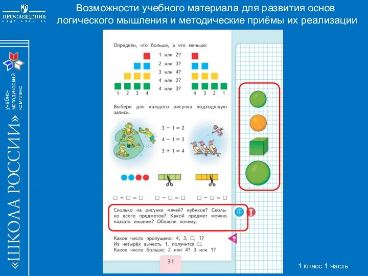 Возможности учебного материала для развития основ логического мышления и методические приёмы