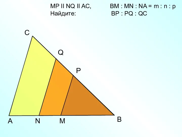 A С M MP II NQ II AC, BM : MN