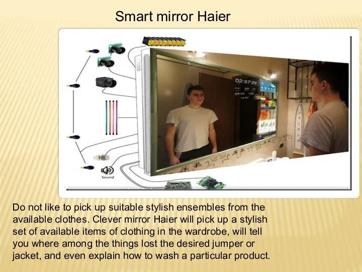 Smart mirror Haier Do not like to pick up suitable stylish