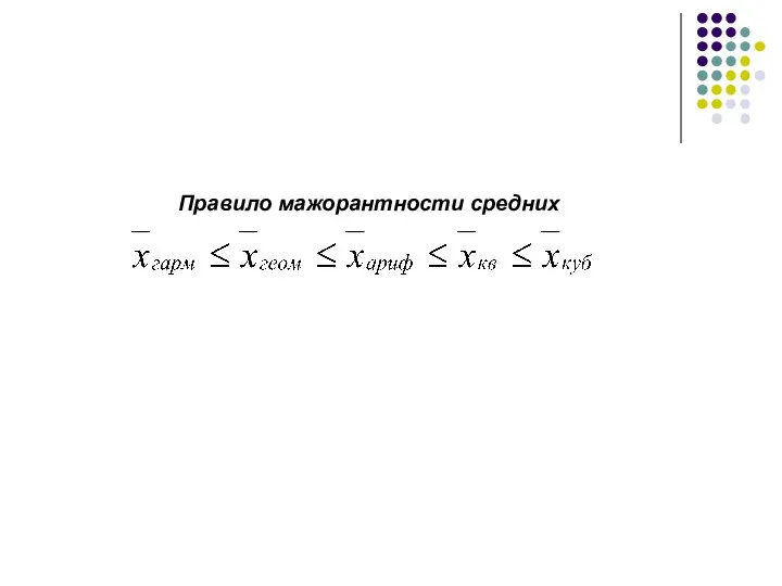 Правило мажорантности средних