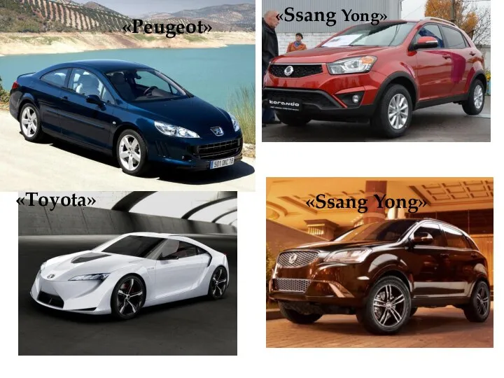 «Peugeot» «Ssang Yong» «Toyota» «Ssang Yong»